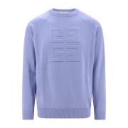 Blauwe Cashmere Trui met 4G Motief Givenchy , Blue , Dames