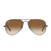 Iconische Aviator Zonnebril Ray-Ban , Black , Heren