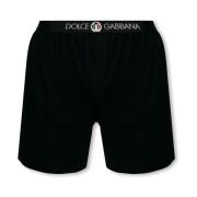 Boxershorts met logo Dolce & Gabbana , Black , Heren