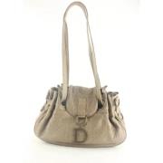 Pre-owned Leather dior-bags Dior Vintage , Beige , Dames