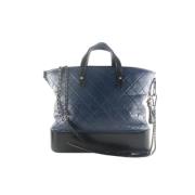 Pre-owned Leather chanel-bags Chanel Vintage , Blue , Dames