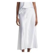 Doorschijnende Geruite Slip Rok Vince , White , Dames