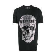 Zwarte T-shirt met Skull Str Philipp Plein , Black , Heren