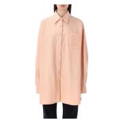 Denim Oversized Shirt Raf Simons , Pink , Dames
