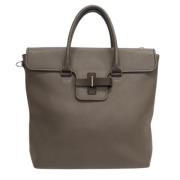 Pre-owned Leather totes Salvatore Ferragamo Pre-owned , Gray , Dames