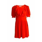 Pre-owned Silk dresses Chloé Pre-owned , Orange , Dames