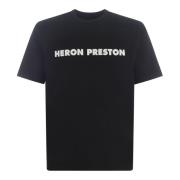 Zwarte T-shirts en Polos met Logo Heron Preston , Black , Heren