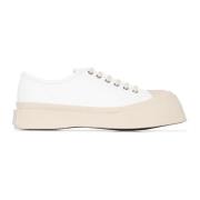 Witte Leren Sneakers Marni , White , Dames