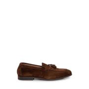 Bruin Suède Franje Loafers Doucal's , Brown , Heren