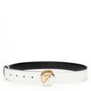Pre-owned Leather belts Versace Pre-owned , White , Dames
