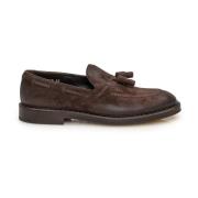 Bruin leren Tassel Moc Loafers Doucal's , Brown , Heren