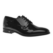 Zwarte kalfsleren veterschoenen Baldinini , Black , Heren