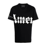 Oversized T-shirt met contrastprint John Richmond , Black , Heren