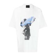 Katoenen Print T-shirt John Richmond , White , Heren