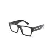 Klassiek Zwart Optisch Montuur Prada , Black , Heren