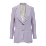 Stijlvolle Single-Breasted Blazer Victoria Beckham , Purple , Dames