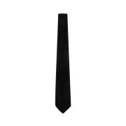 Zwarte zijden stropdas met punt Church's , Black , Heren
