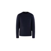 Luxe Bouclé Crew-Neck Sweater Moorer , Blue , Heren