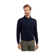 Marineblauwe Wol-Kasjmier-Blend Polo Trui Brooks Brothers , Blue , Her...