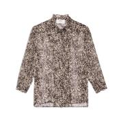 Elia Animal Print Blouse Ba&Sh , Black , Dames