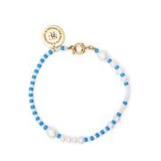 Blauwe Beads Armband Sporty & Rich , Blue , Dames