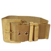 Pre-owned Metal bracelets Chanel Vintage , Yellow , Dames