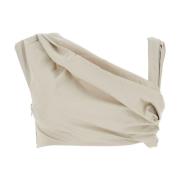 Sand Stretch Nylon Mache Top Entire Studios , Beige , Dames