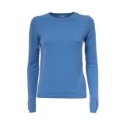 Cashmere Crewneck Trui Aspesi , Blue , Dames