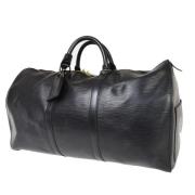 Pre-owned Leather travel-bags Louis Vuitton Vintage , Black , Unisex