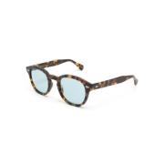 Matte Tortoise zonnebril, veelzijdig en stijlvol Moscot , Brown , Unis...