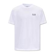 T-shirt met logo Emporio Armani EA7 , White , Heren