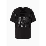 Zwart T-Shirt - Herfst/Winter Collectie 2023/2024 Emporio Armani , Bla...