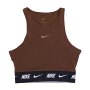 Crop Tape Top - Sportkleding voor dames Nike , Brown , Dames
