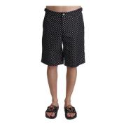 Zwarte Polka Dot Strandkleding Shorts Zwemkleding Dolce & Gabbana , Bl...