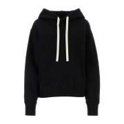 Zwarte katoenmix sweatshirt Jil Sander , Black , Dames