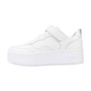 Sneakers met plakband en flatform Tommy Jeans , White , Dames