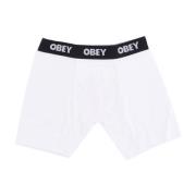 Streetwear Boxers 2 Pack Wit Obey , White , Heren