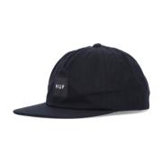 Zwarte Snapback Cap - Unstructured Box Stijl HUF , Black , Heren