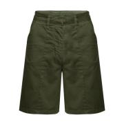 Lichtgewicht katoenen twill Bermuda shorts BomBoogie , Green , Dames