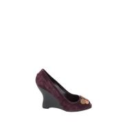 Pre-owned Suede heels Louis Vuitton Vintage , Purple , Dames