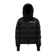 Ski Suisses Zwart Mat Donsjack Moncler , Black , Dames