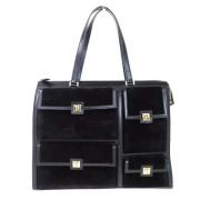 Pre-owned Suede handbags Salvatore Ferragamo Pre-owned , Black , Dames