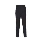 Zwarte Mohair Wol Skinny Broek Prada , Black , Heren