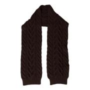 Luxe Cashmere Gebreide Nek Wrap Sjaal Dolce & Gabbana , Brown , Dames