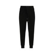 Zwarte katoenen joggingbroek met logo borduursel Dolce & Gabbana , Bla...