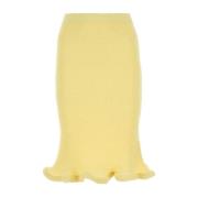 Gele stretch jersey rok Jil Sander , Yellow , Dames