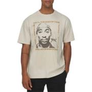 Kliek T-Shirt Only & Sons , Beige , Heren