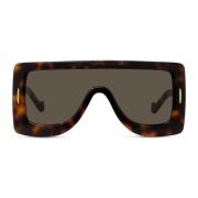 Chunky Bruin Tortoise Acetaat Zonnebril Loewe , Brown , Dames