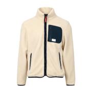 Beige Faux Sheepskin Windbreaker Jas Fay , Beige , Heren