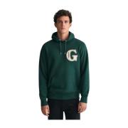 G Graphic Hoodie Gant , Green , Heren